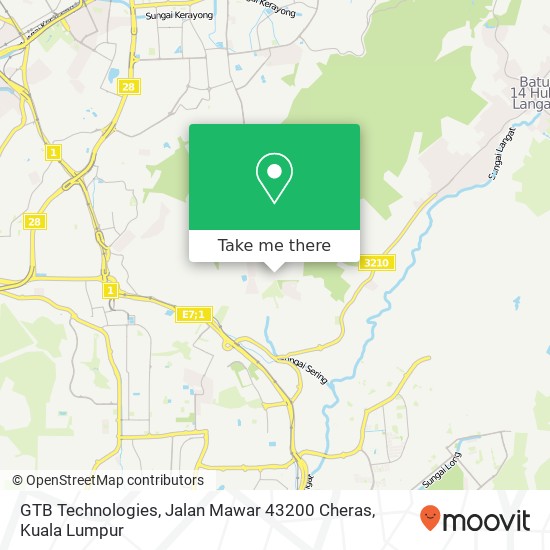 GTB Technologies, Jalan Mawar 43200 Cheras map