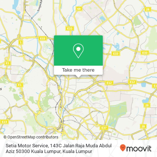 Peta Setia Motor Service, 143C Jalan Raja Muda Abdul Aziz 50300 Kuala Lumpur