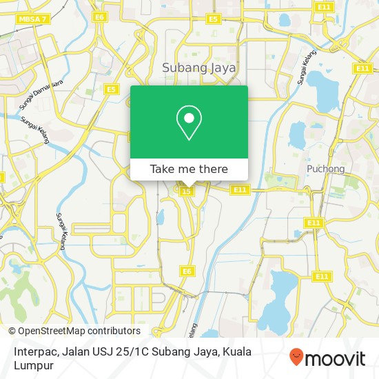 Interpac, Jalan USJ 25 / 1C Subang Jaya map