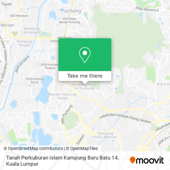 Peta Tanah Perkuburan Islam Kampung Baru Batu 14