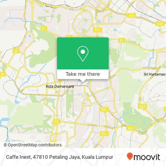 Peta Caffe Inext, 47810 Petaling Jaya