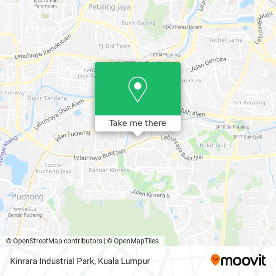 Kinrara Industrial Park map