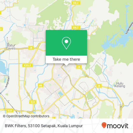 BWK Filters, 53100 Setapak map