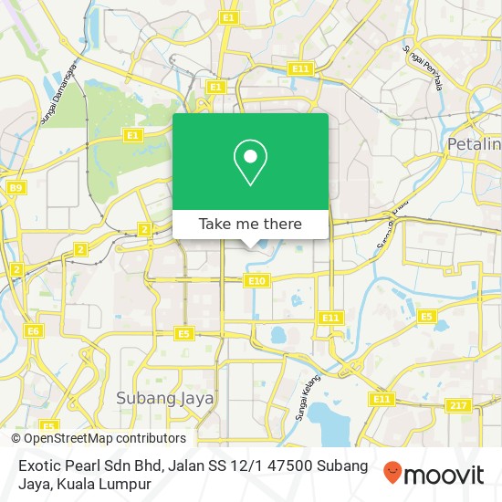 Exotic Pearl Sdn Bhd, Jalan SS 12 / 1 47500 Subang Jaya map