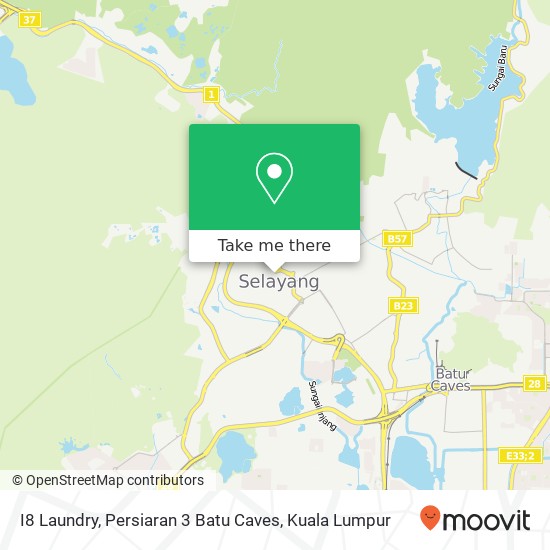 Peta I8 Laundry, Persiaran 3 Batu Caves