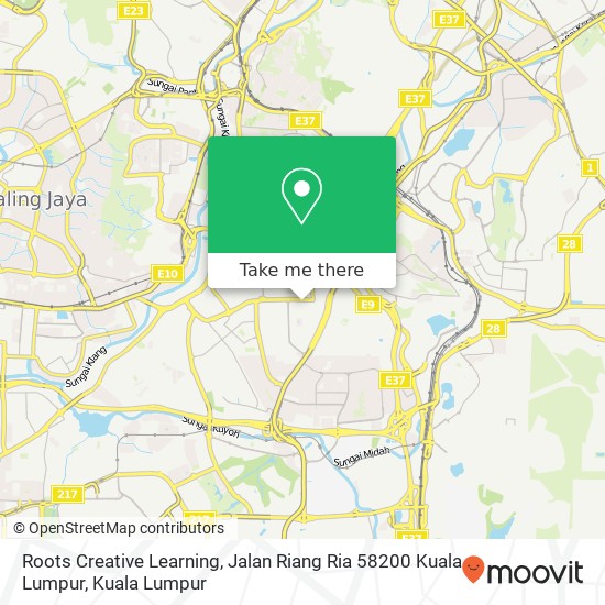 Roots Creative Learning, Jalan Riang Ria 58200 Kuala Lumpur map