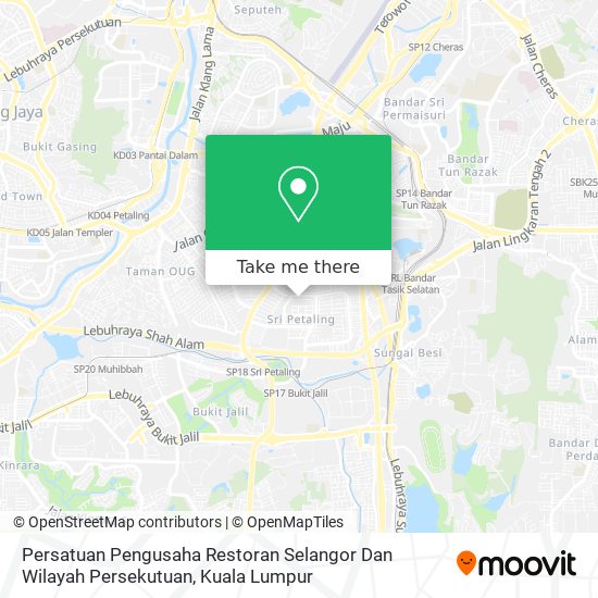 Persatuan Pengusaha Restoran Selangor Dan Wilayah Persekutuan map