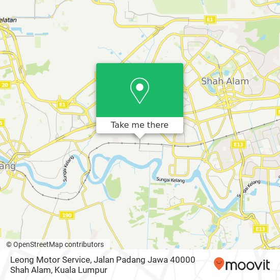 Leong Motor Service, Jalan Padang Jawa 40000 Shah Alam map
