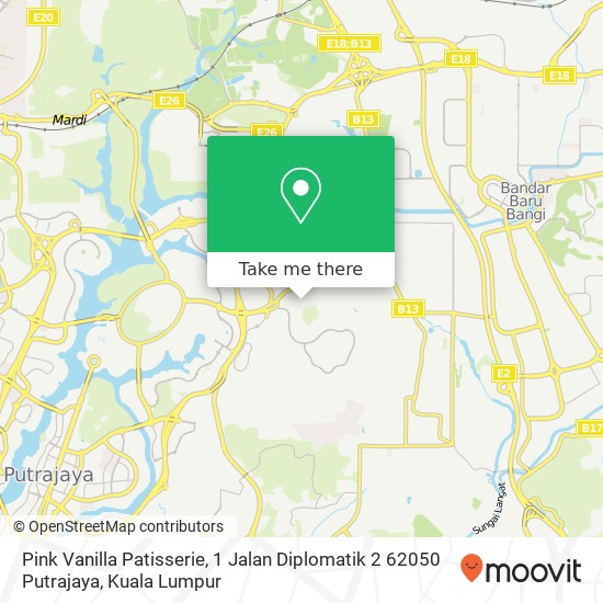 Peta Pink Vanilla Patisserie, 1 Jalan Diplomatik 2 62050 Putrajaya