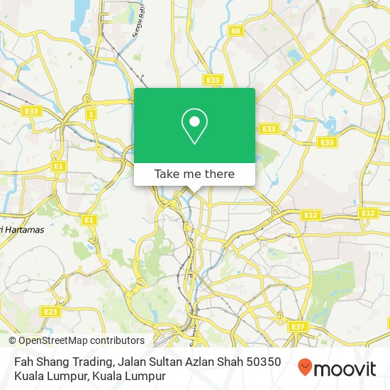 Fah Shang Trading, Jalan Sultan Azlan Shah 50350 Kuala Lumpur map