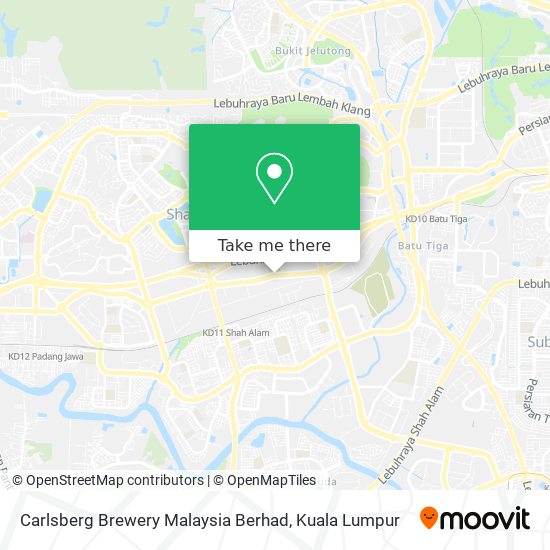Peta Carlsberg Brewery Malaysia Berhad