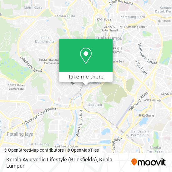 Kerala Ayurvedic Lifestyle (Brickfields) map