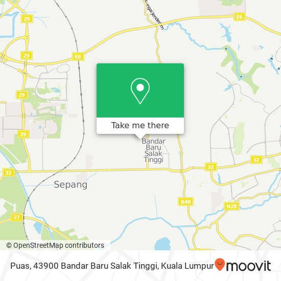 Puas, 43900 Bandar Baru Salak Tinggi map