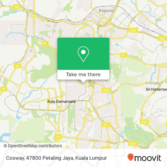 Peta Cosway, 47800 Petaling Jaya