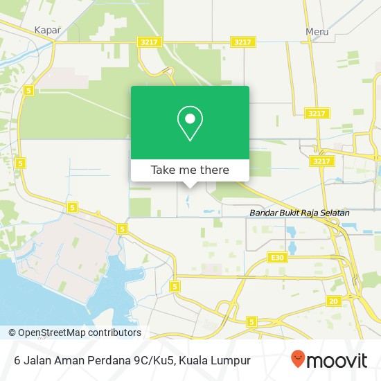 Peta 6 Jalan Aman Perdana 9C / Ku5, 41050 Kapar