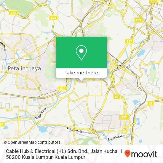 Cable Hub & Electrical (KL) Sdn. Bhd., Jalan Kuchai 1 58200 Kuala Lumpur map