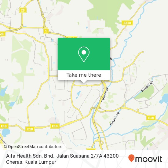 Aifa Health Sdn. Bhd., Jalan Suasana 2 / 7A 43200 Cheras map