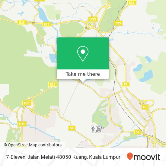 Peta 7-Eleven, Jalan Melati 48050 Kuang