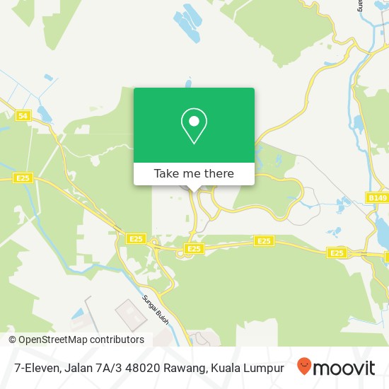 Peta 7-Eleven, Jalan 7A / 3 48020 Rawang