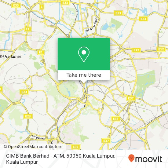 Peta CIMB Bank Berhad - ATM, 50050 Kuala Lumpur