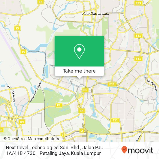 Peta Next Level Technologies Sdn. Bhd., Jalan PJU 1A / 41B 47301 Petaling Jaya