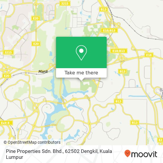 Pine Properties Sdn. Bhd., 62502 Dengkil map