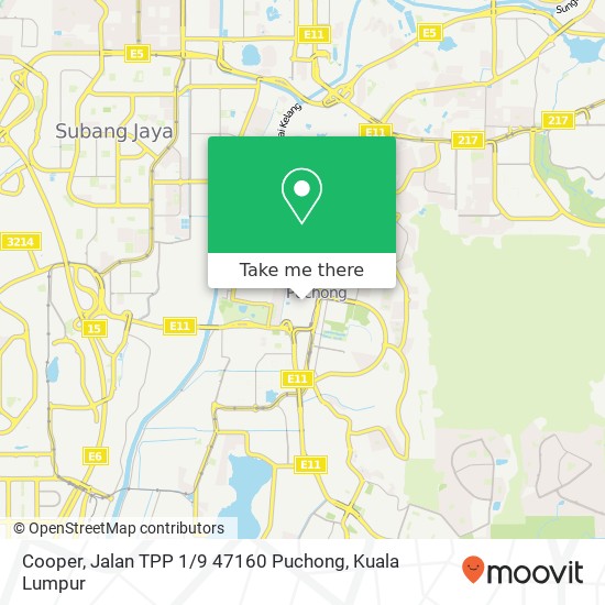 Cooper, Jalan TPP 1 / 9 47160 Puchong map