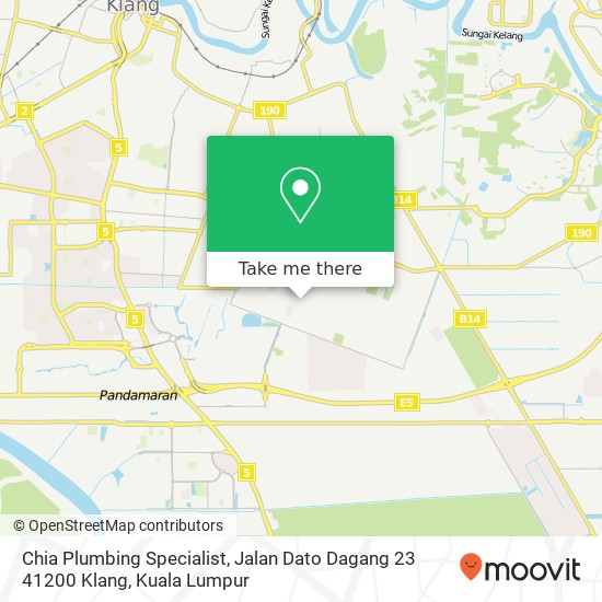 Peta Chia Plumbing Specialist, Jalan Dato Dagang 23 41200 Klang