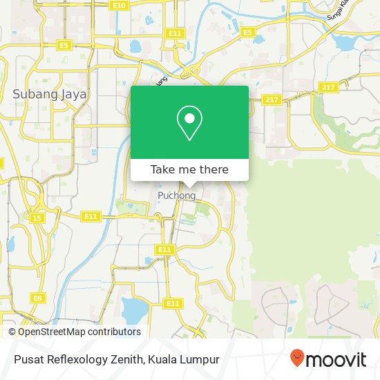 Pusat Reflexology Zenith map