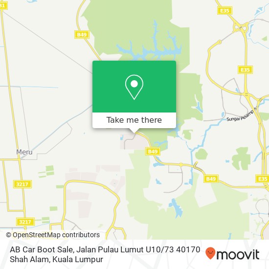 AB Car Boot Sale, Jalan Pulau Lumut U10 / 73 40170 Shah Alam map