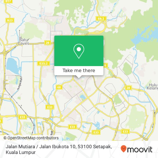 Peta Jalan Mutiara / Jalan Ibukota 10, 53100 Setapak