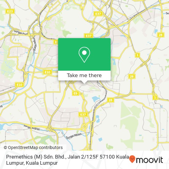 Premethics (M) Sdn. Bhd., Jalan 2 / 125F 57100 Kuala Lumpur map