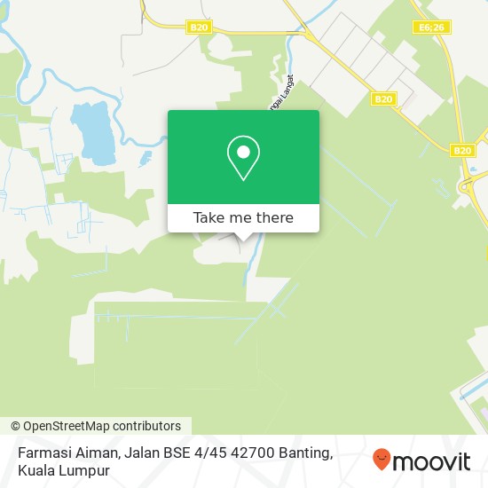 Peta Farmasi Aiman, Jalan BSE 4 / 45 42700 Banting