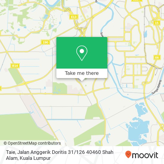 Peta Taie, Jalan Anggerik Doritis 31 / 126 40460 Shah Alam