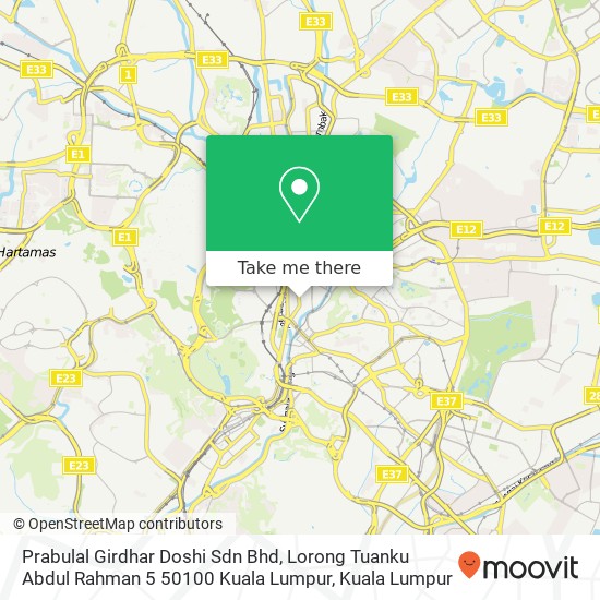Peta Prabulal Girdhar Doshi Sdn Bhd, Lorong Tuanku Abdul Rahman 5 50100 Kuala Lumpur