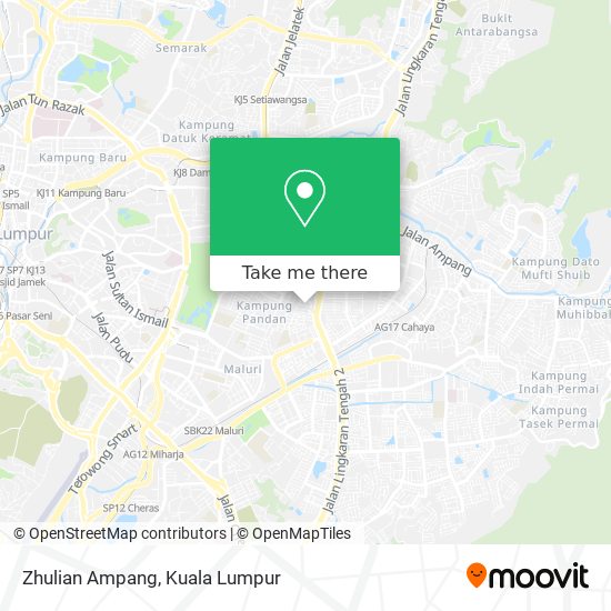 Peta Zhulian Ampang