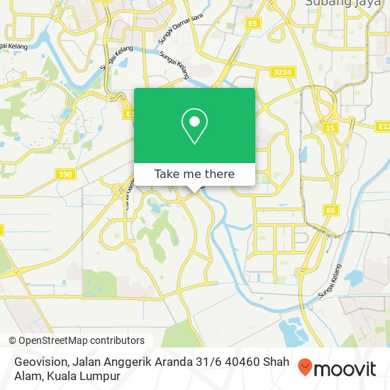 Peta Geovision, Jalan Anggerik Aranda 31 / 6 40460 Shah Alam