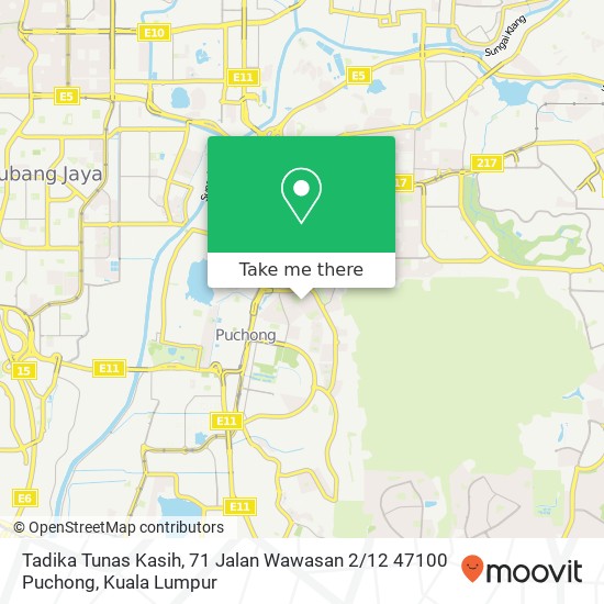 Tadika Tunas Kasih, 71 Jalan Wawasan 2 / 12 47100 Puchong map