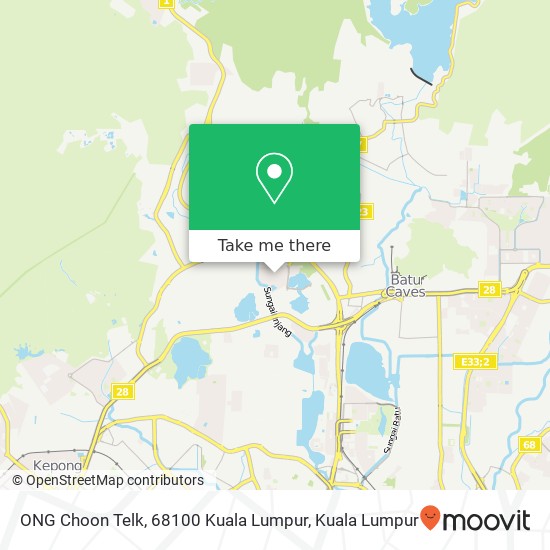 Peta ONG Choon Telk, 68100 Kuala Lumpur
