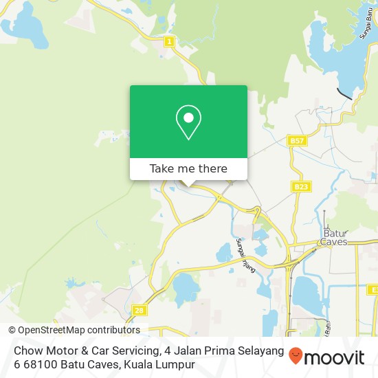 Peta Chow Motor & Car Servicing, 4 Jalan Prima Selayang 6 68100 Batu Caves