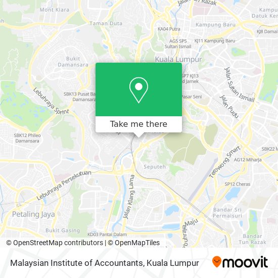 Malaysian Institute of Accountants map