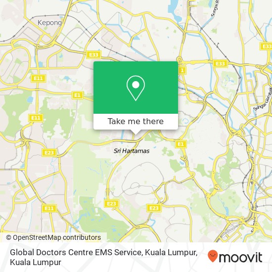 Global Doctors Centre EMS Service, Kuala Lumpur map