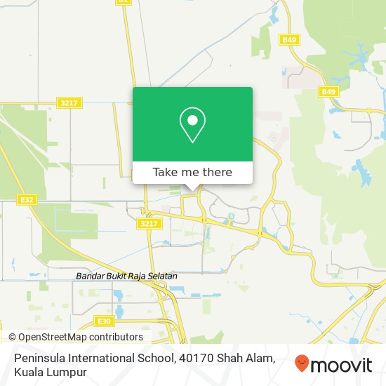 Peninsula International School, 40170 Shah Alam map