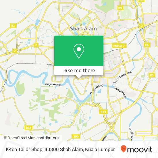 K-ten Tailor Shop, 40300 Shah Alam map