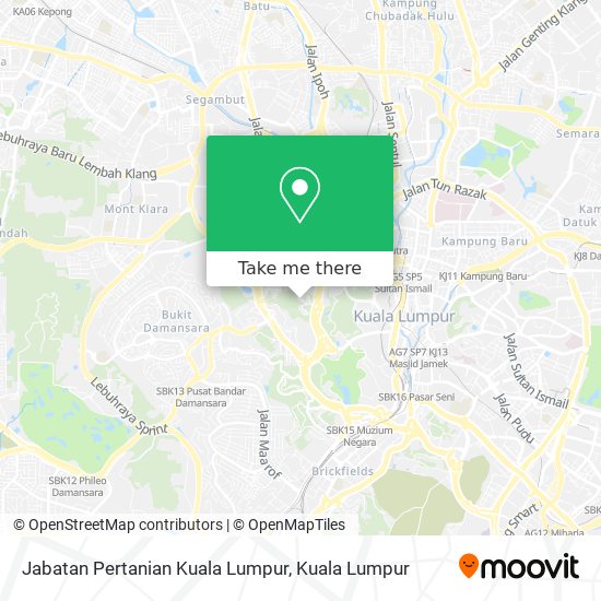Jabatan Pertanian Kuala Lumpur map
