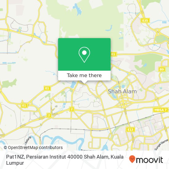 Pat1NZ, Persiaran Institut 40000 Shah Alam map