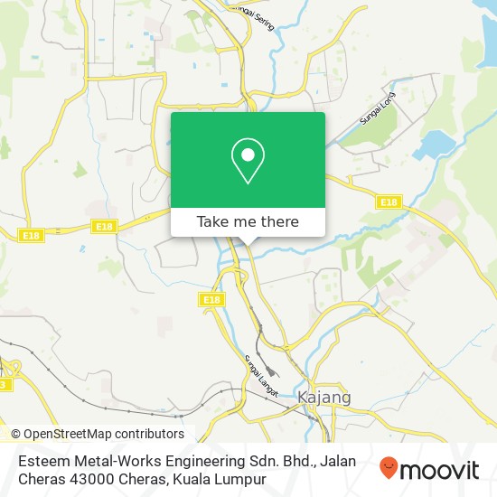 Peta Esteem Metal-Works Engineering Sdn. Bhd., Jalan Cheras 43000 Cheras