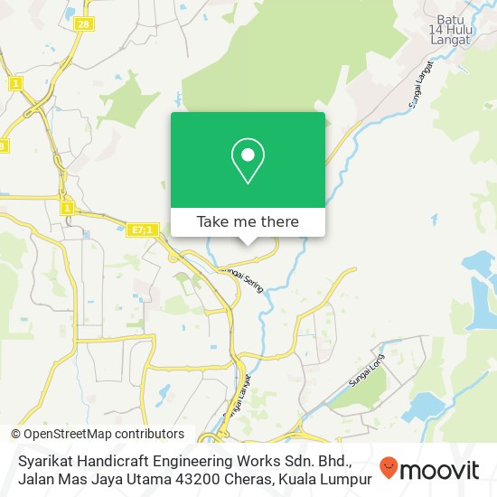 Syarikat Handicraft Engineering Works Sdn. Bhd., Jalan Mas Jaya Utama 43200 Cheras map