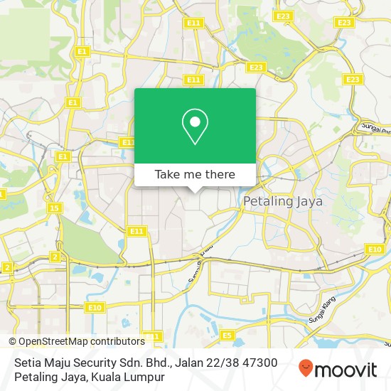 Setia Maju Security Sdn. Bhd., Jalan 22 / 38 47300 Petaling Jaya map