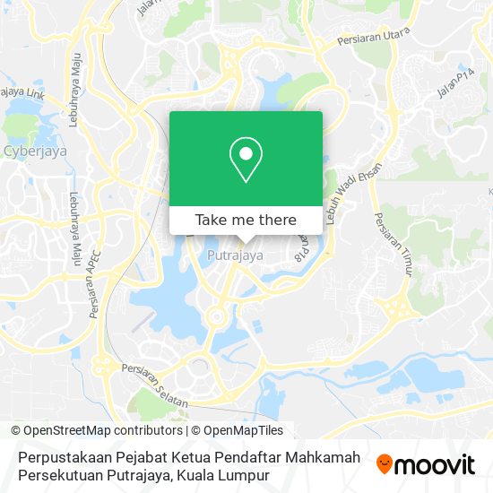 Peta Perpustakaan Pejabat Ketua Pendaftar Mahkamah Persekutuan Putrajaya